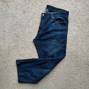 Levi 514 Jeans Mens 40x30 Slim Straight Blue Dark Wash Cotton Mid Rise Pockets